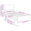 vidaXL Storage Bed with Drawer Smoked Oak 75 x 190 cm Engineered Wood