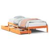 vidaXL Bed Frame without Mattress Wax Brown 90x190 cm Single Solid Wood Pine