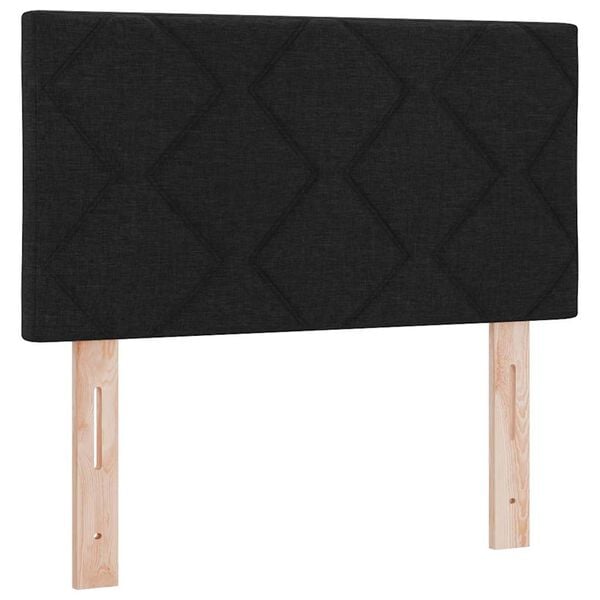 vidaXL Headboard with Headboard Black 80 cm Faux Leather