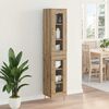 vidaXL Highboard 2 pcs Artisan Oak Glass