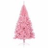 vidaXL Artificial Half Christmas Tree with Stand Pink 180 cm PVC