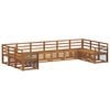 vidaXL Sofa Sets 10 pcs Natural Solid Acacia Wood