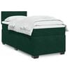 vidaXL Box Spring Bed with Mattress Dark Green 100x200 cm Velvet