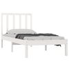 vidaXL Bed Frame without Mattress White Solid Wood Pine 90x190 cm Single Single