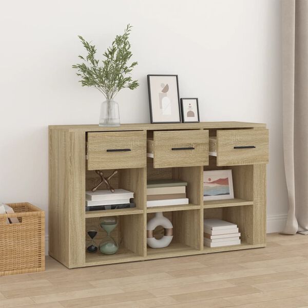 vidaXL Sideboard Sonoma Oak 100x30x59.5 cm Engineered Wood