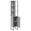 vidaXL Bathroom Cabinet Grey Sonoma 33x33x185.5 cm Engineered Wood