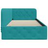 vidaXL Corner Bed Frame with Headboard Turquoise 90 x 200 cm Velvet