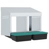 vidaXL Chicken Nesting Box 2 Compartments Wall-Mounted Galvanised Steel