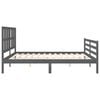 vidaXL Bed Frame without Mattress Grey 200x200 cm Solid Wood