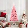 vidaXL Christmas Tree with 150 LEDs with Stand Pink 120 cm PVC