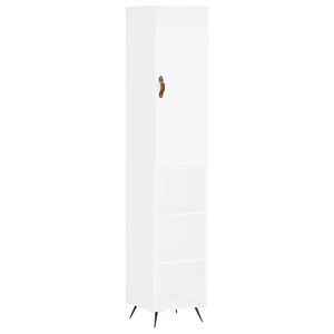 vidaXL Highboard White 34.5x34x180 cm Engineered Wood