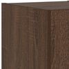 vidaXL TV Wall Cabinets with LED Lights 2 pcs Brown Oak 30.5x35x30 cm