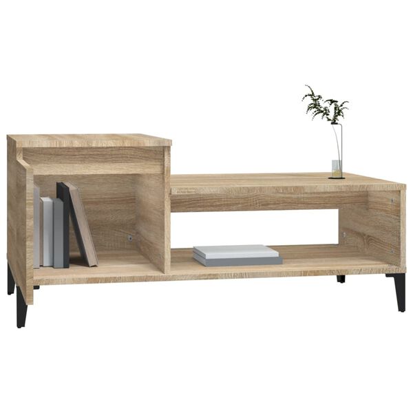 vidaXL Coffee Table Sonoma Oak 100x50x45 cm Engineered Wood
