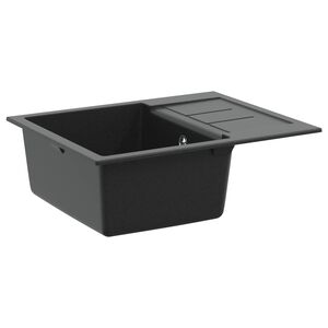 vidaXL Sink Black 620 x 500 mm 80% Quartz and 20% Resin