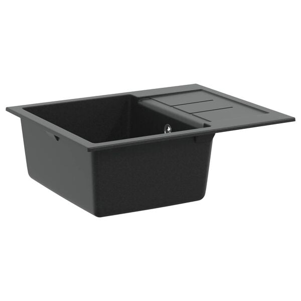 vidaXL Sink Black 620 x 500 mm 80% Quartz and 20% Resin