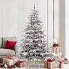 vidaXL Artificial Hinged Christmas Tree White 210 cm PE and PVC