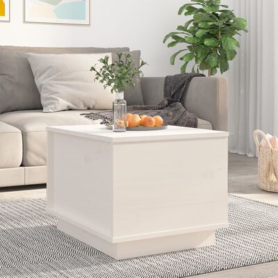 vidaXL Coffee Table White 40x50x35 cm Solid Wood Pine