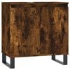 vidaXL 3 Piece Bathroom Cabinet Set Smoked Oak Engineered Wood