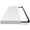 vidaXL Floating Wall Shelf High Gloss White 120x23.5x3.8 cm MDF