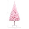 vidaXL Artificial Pre-lit Christmas Tree with Ball Set Pink 240 cm PVC