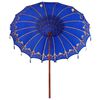vidaXL Balinese Parasol Blue 215 x 215 x 260 cm Cotton and Wood