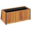 vidaXL Outdoor Cushion Box 110x45x42/53 cm Solid Wood Acacia and Steel