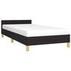 vidaXL Bed Frame without Mattress Black 90x190cm Single Fabric