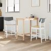 vidaXL Dining Chairs 2 pcs White 48 x 49 x 95 cm Solid Rubber Wood