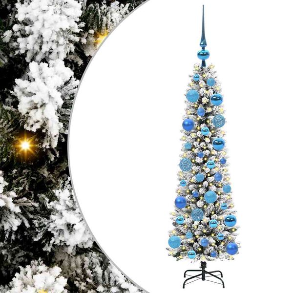 vidaXL Artificial Christmas Tree with 150 LEDs with Stand White 120 cm