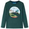 vidaXL Kids'T-shirt with Long Sleeves Dark Green 104