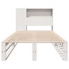 vidaXL Bookcase Bed without Mattress White 75x190 cm Small Single Solid Wood