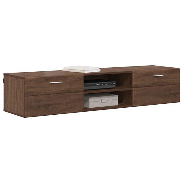vidaXL Wooden Cabinet Brown Oak 150 x 39 x 30 cm Engineered Wood
