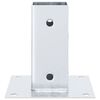 vidaXL Post Bases Square 4 pcs Silver 71x71 mm Galvanised Steel