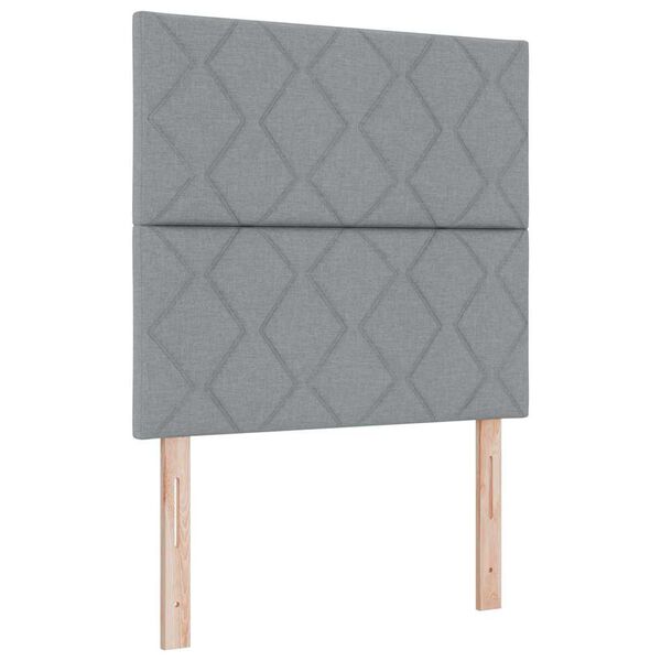 vidaXL Headboard with Headboard Light Grey 100 cm Faux Leather