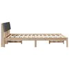 vidaXL Bed frame Brown and dark grey 140 x 190 cm Solid pine wood