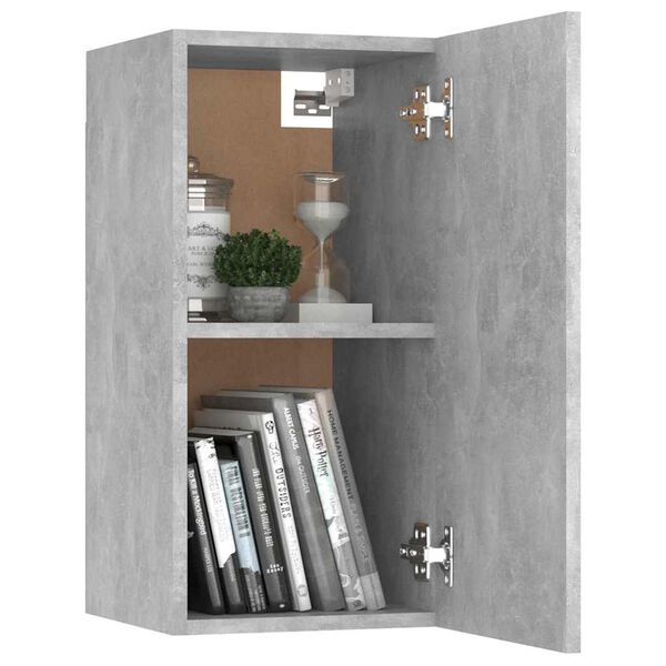 vidaXL Wall TV Cabinet 2 pcs Concrete Grey 31 x 30 x 60 cm