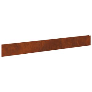 vidaXL Lawn Edging 10 pcs 100 x 12 cm Steel Rusty