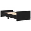 vidaXL Bed Frame without Mattress Black Oak 90x200 cm Engineered Wood