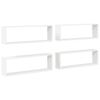 vidaXL Wall Cube Shelves 4 pcs White 80x15x26,5 cm Engineered Wood