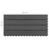 vidaXL Decking Tile 6 pcs Black 60 x 30 cm WPC