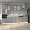 vidaXL Microwave Cabinet Lyon Grey Sonoma 60x57x207 cm Engineered Wood