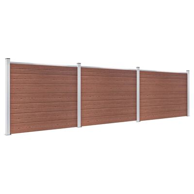 vidaXL Fence Panel Set WPC 526x146 cm Brown