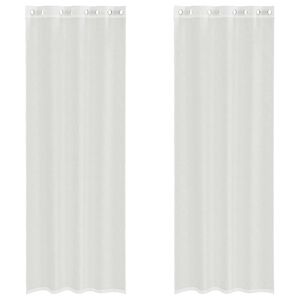 vidaXL Voile Curtains with Grommets 2 pcs White