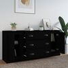 vidaXL Sideboards 3 pcs Black Engineered Wood