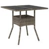 vidaXL Garden Dining Set 5 pcs Grey Poly Rattan