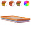 vidaXL LED Bed Frame without Mattress Wax Brown 90x200 cm Solid Wood