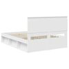 vidaXL Bed Frame with Headboard White 140 x 190 cm Solid Pine Wood