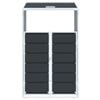 vidaXL Wheelie Bin Storage for Single Bin Anthracite 72x81x115 cm Steel
