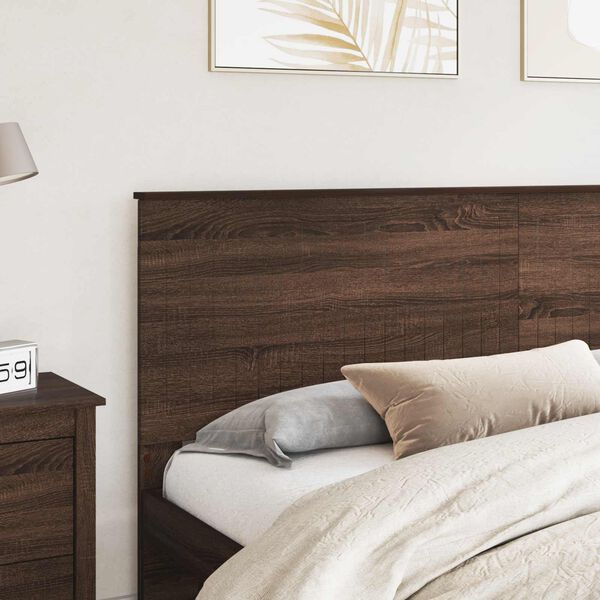 vidaXL Headboard with Headboard Brown Oak 200 cm Engineered wood