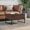 vidaXL Coffee Table Brown Oak 70x50x40 cm Engineered Wood and Metal